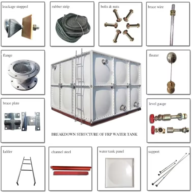 Fiberglass GFRP FRP Panel Water Tank